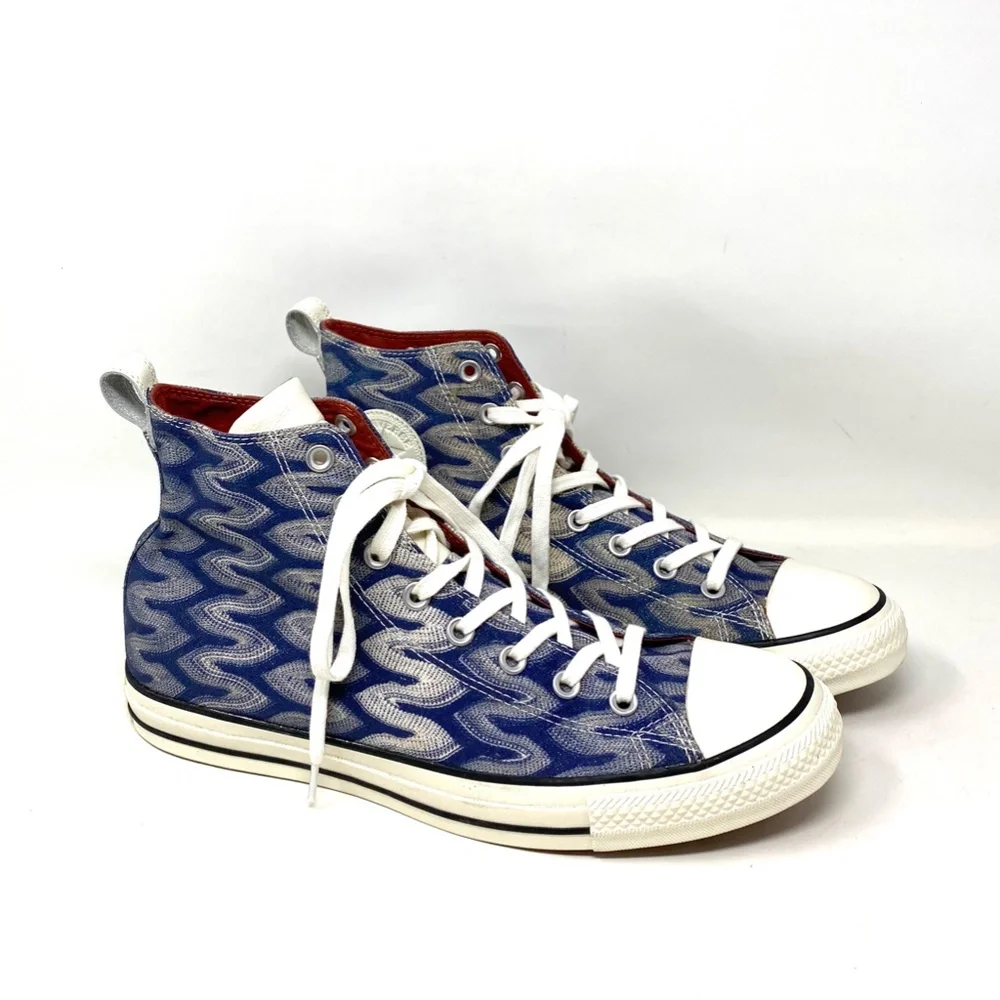Converse Missoni Chuck Taylor High Top Auburn Egret  Men Canvas Sneakers 151255C - Picture 5 of 9